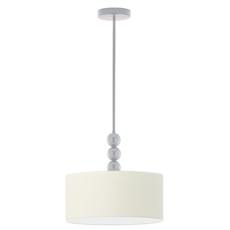 Lampa sufitowa Volta Light Factory żyrandol lampa wisząca z abażurem walec Srebrny/Ecru IKO 1szt.