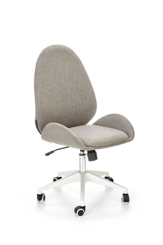 Fotel biurowy ergonomiczny obrotowy Calf INTESI szary jasny na kółkach nowoczesny 1 szt.