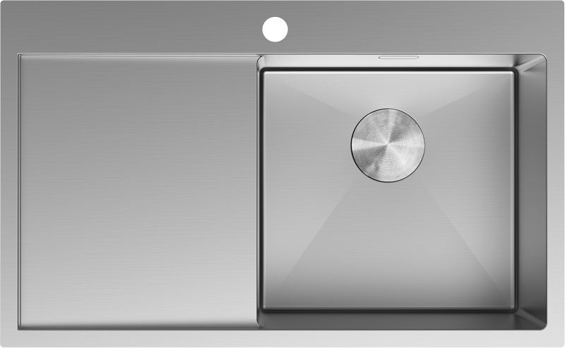 Zlewozmywak stalowy wpuszczany Mexen Exar inox 780x480 mm 1-komorowy z długim ociekaczem prawy 1 szt.