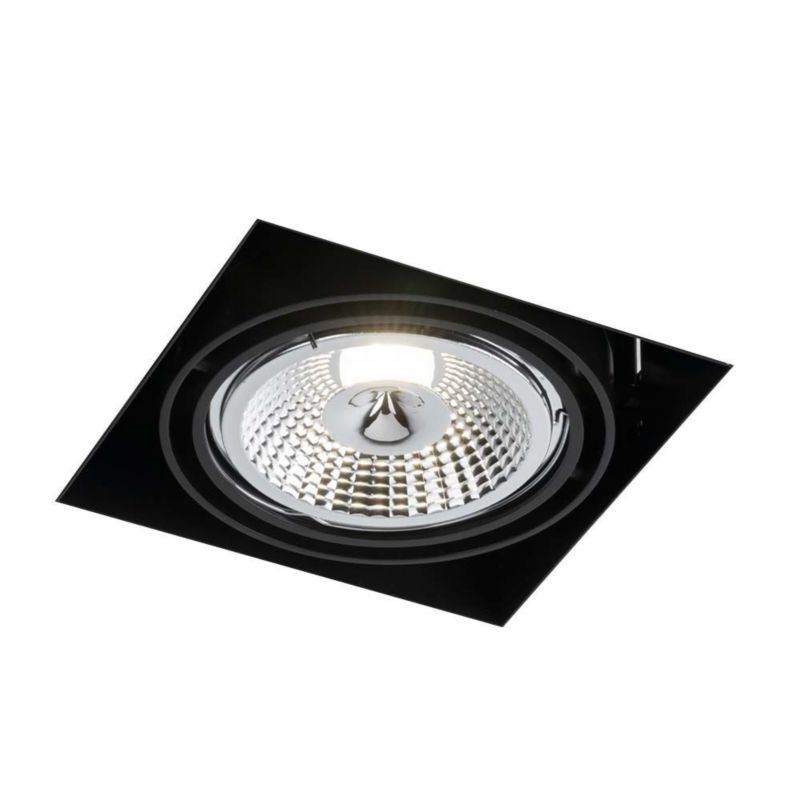 Oprawa sufitowa wpuszczana Shilo Komoro czarna ruchoma 1 x GU10 x 18W IP20 wym: 10,2 x 15,7 x 15,7 cm kwadratowa - 1 szt.