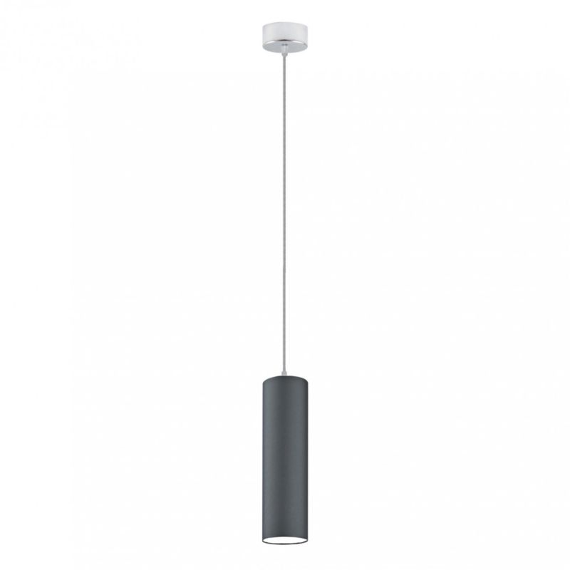 Lampa wisząca zwis Volta Light Factory żyrandol sufitowa z abażurem tuba Grafitowy FINE Z1 1szt.