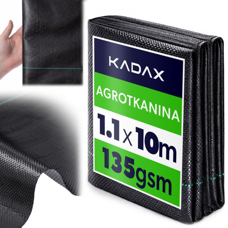 Agrotkanina KADAX 135g 1.1x10m do sadzenia czarna 1 szt.