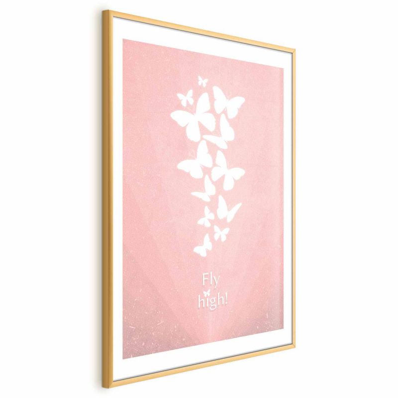 Plakat Artgeist Fly High 60x90 cm z ramą złotą 1 szt