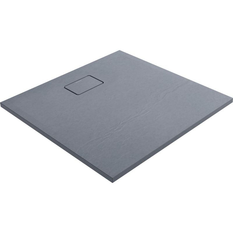 Brodzik Oltens Bergytan 90x90 cm kwadratowy RockSurface, szary beton, antypoślizgowy, 1 szt.