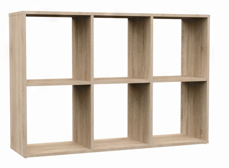 Regał Topeshop Malax 2X3 Dąb Sonoma 110x75x30 cm 1 szt.