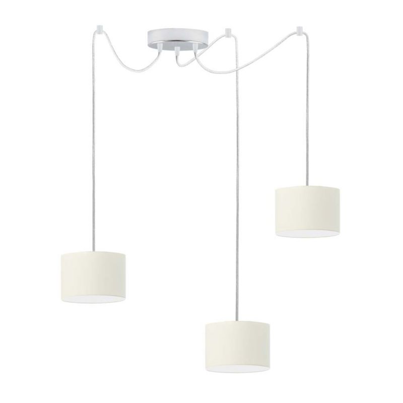 Lampa wisząca zwis Volta Light Factory żyrandol sufitowa pająk z abażurami walec TANGO Z3 1szt.