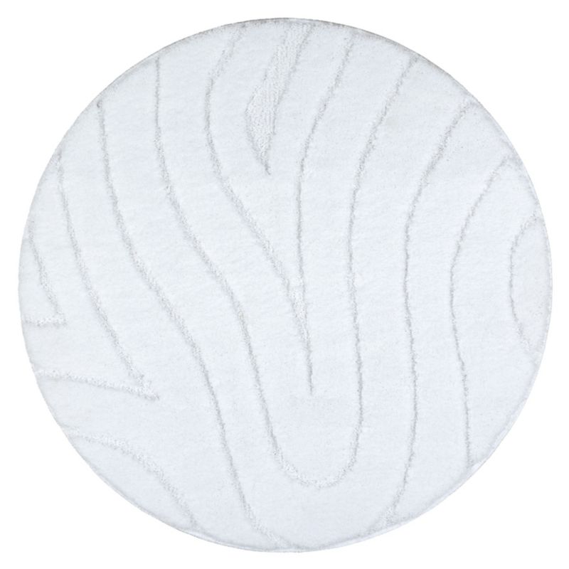 Dywanik łazienkowy Dywaniki łazienkowe RugsX koło 50 cm biały KPL272 1 szt.