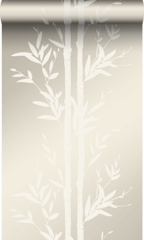 Tapeta Origin Wallcoverings bambus złamanej bieli 53 cm x 10.05 m - 1 rol.
