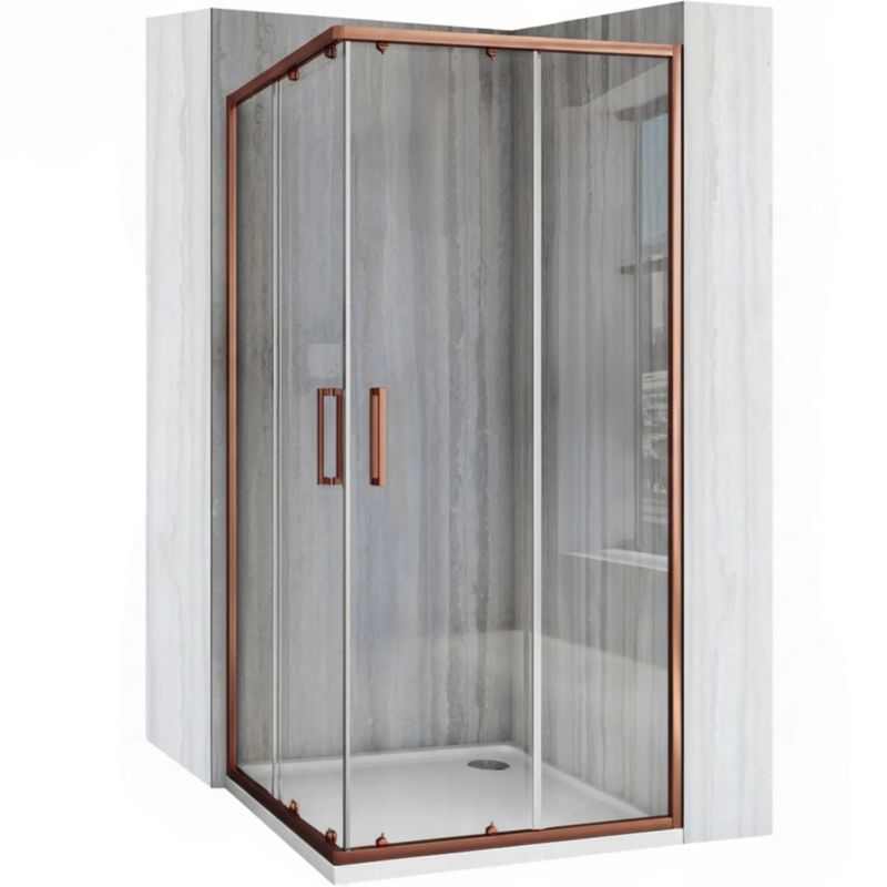 Kabina Prysznicowa City Rea 80x80 Miedź Szczotkowana 80x80x190cm 1 szt