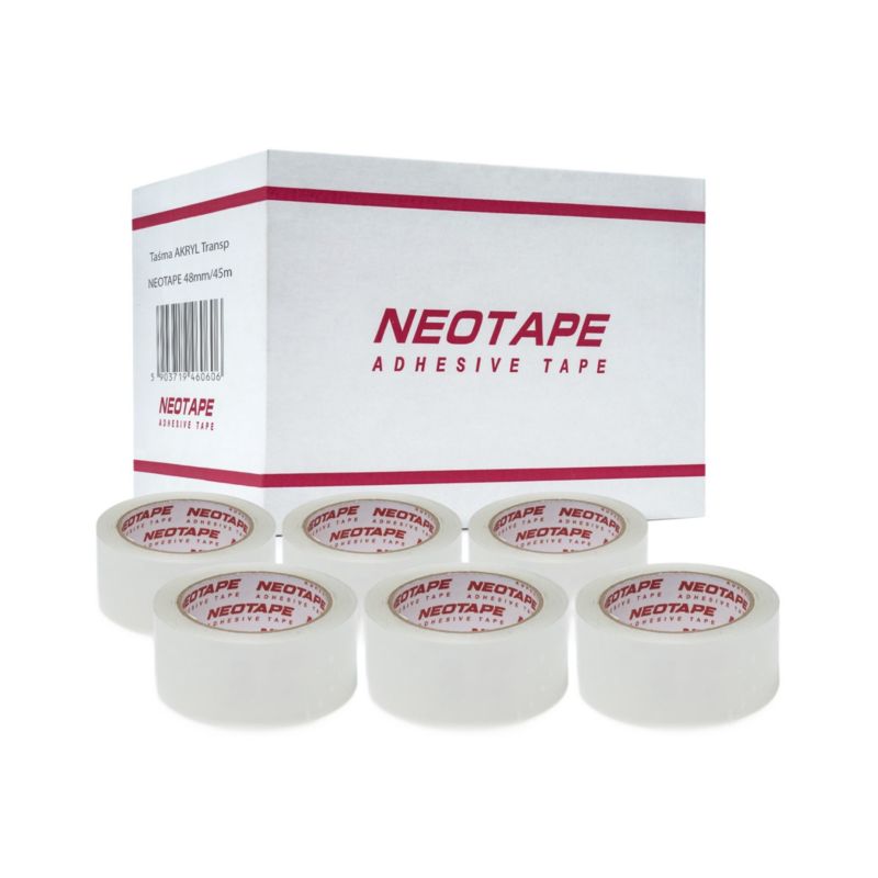 Taśma AKRYL Neopak NEOTAPE Transparentna 48mm/45m, KARTON 72 szt.