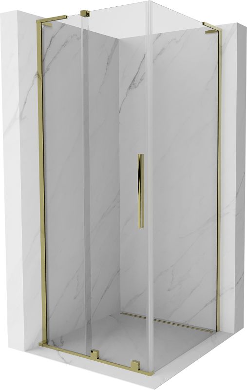Kabina prysznicowa Mexen Velar L rozsuwana 90 x 90 cm transparent złota 1 szt.