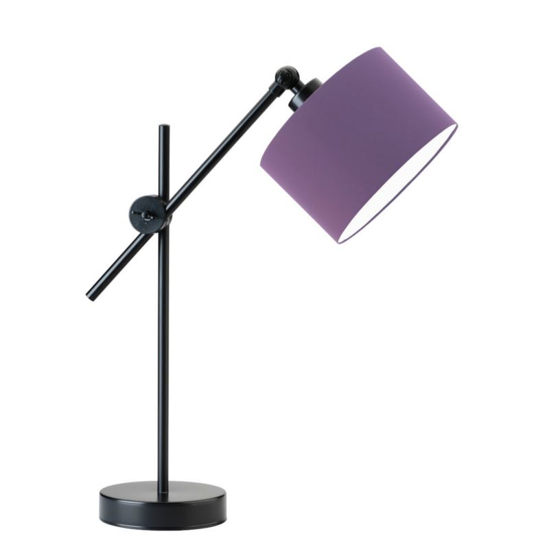Lampka Nocna Volta Light Factory Modern Abażur Fioletowy Walec 1xE27 1szt.