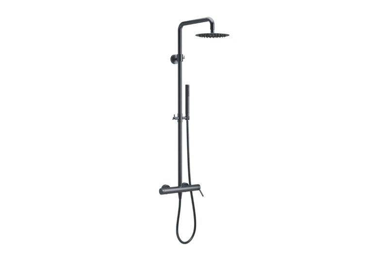 Zestaw prysznicowy ścienny EXCELLENT AREX.1281AB PI z deszczownicą 25 cm grafit szczotkowany 1 szt.