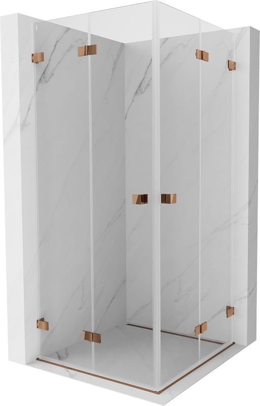 Kabina prysznicowa Mexen Lunar-F różowe złoto 90x90 cm 836-090L-090P-60-00 1 szt.