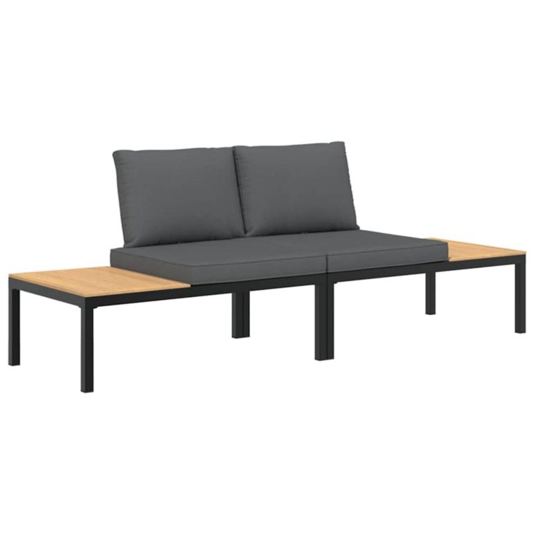Zestaw mebli ogrodowych wypoczynkowy WaszeMeble aluminium czarny z poduszkami WM-3283705 1 kpl