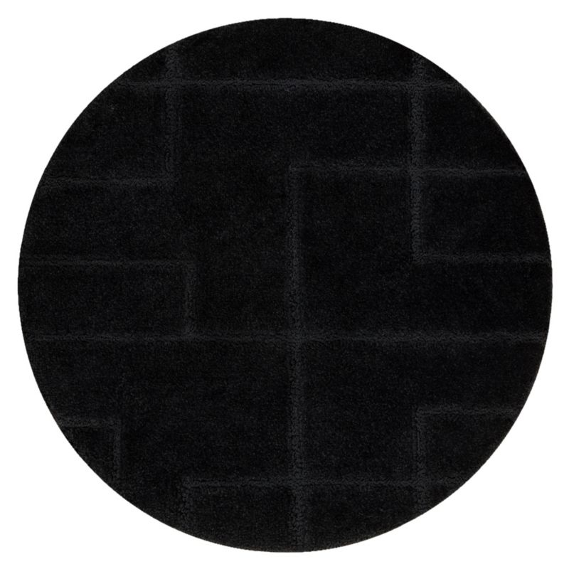 Dywanik łazienkowy Dywaniki łazienkowe RugsX koło 67 cm czarny KPL286 1 szt.