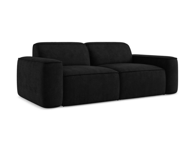 3-osobowa kanapa modułowa LaMiaSofa MELISSA z tkaniny szenilowej 204x102 cm czarny 1 szt.