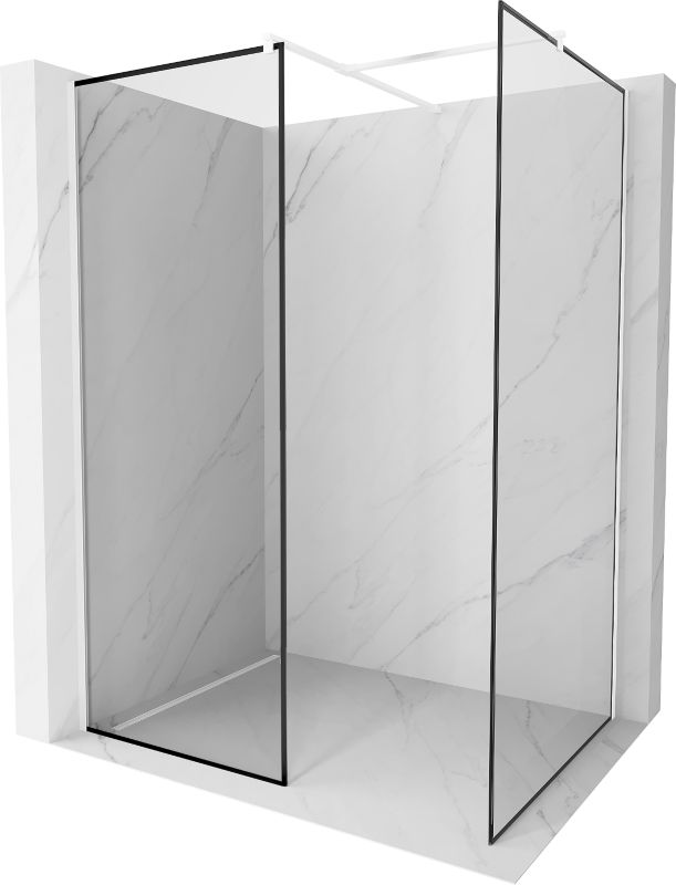 Kabina prysznicowa Mexen Kioto czarny wzór, biały 130x110 cm 800-130-202-20-70-110 1 szt.