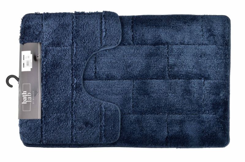 Dywaniki łazienkowe poliester ZAC MONDEX Komplet 50x37/50x80 granat 2szt kpl