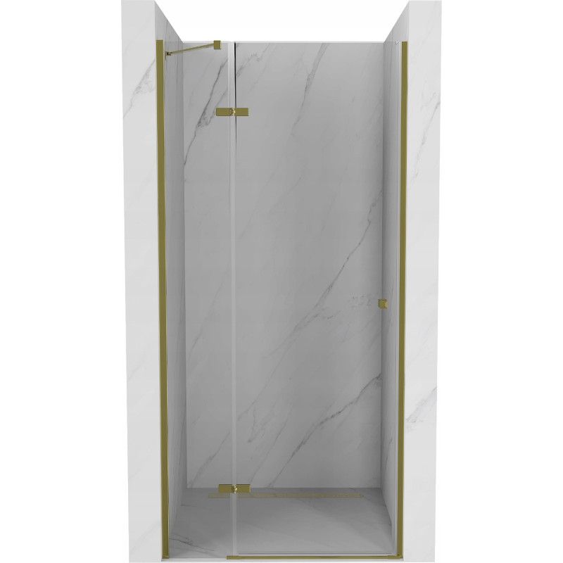 Drzwi prysznicowe uchylne Mexen Roma złote transparent 90 cm 1 szt.