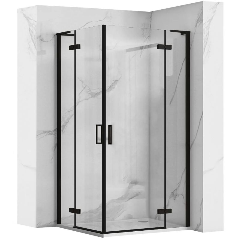 Kabina Prysznicowa Rea Hugo Double 90X90 Czarny 90X90X200,5Cm 1Szt