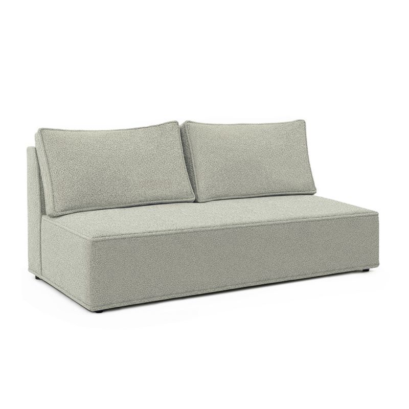 Sofa Mebel Elite Rozkładana Kanapa z Funkcją Spania Dwuosobowa Do Salon Szara MAVIA 1 szt.