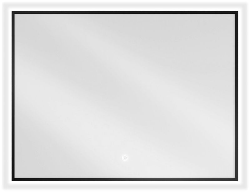Lustro łazienkowe prostokątne Mexen Erma czarne 80x60 cm 1 szt.