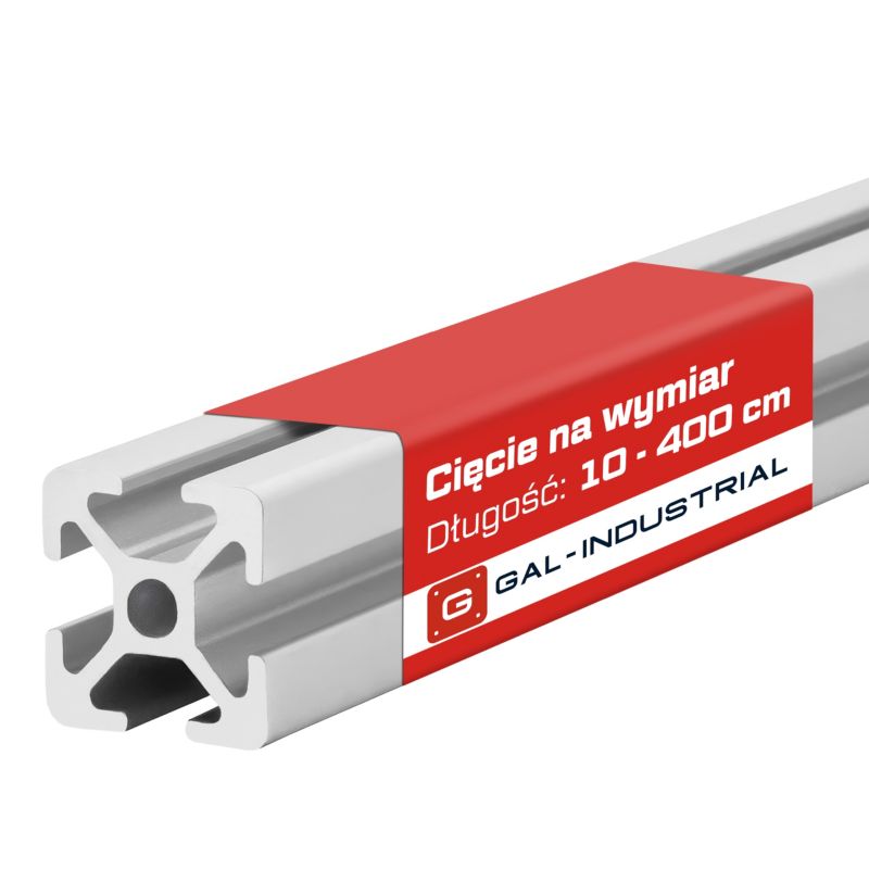PROFIL KONSTRUKCYJNY ALUMINIOWY GAL-INDUSTRIAL 20x20 R5 210cm ANODOWANY CIĘCIE NA WYMIAR 1 szt.