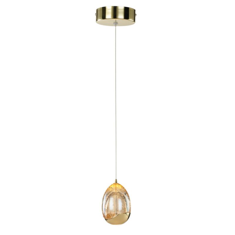 Lampa sufitowa wisząca Italux Huelto 5902 złoty szampański nowoczesna wbudowany LED 4.8W 1 szt.