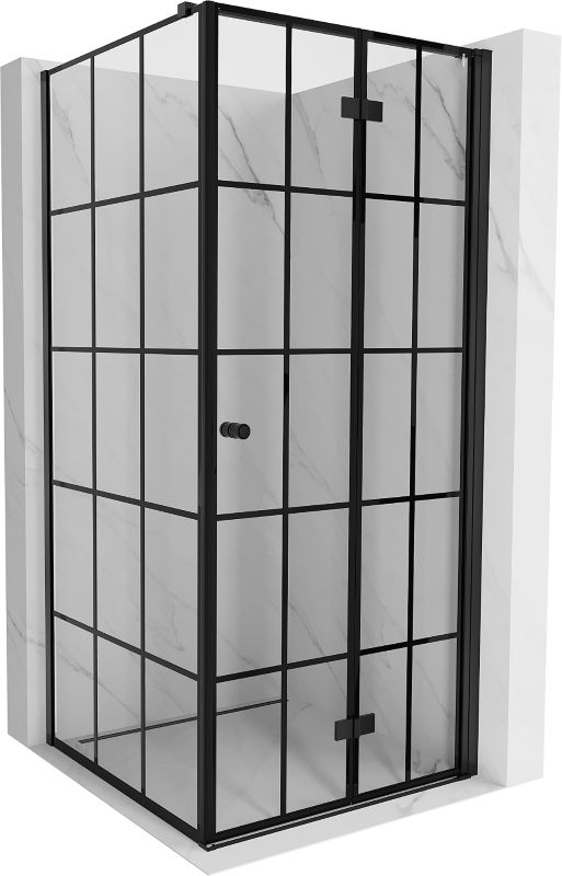 Kabina prysznicowa składana Mexen Mist-F T czarna 95x95 cm - 8A6T-095-095-70-77-P 1 szt.