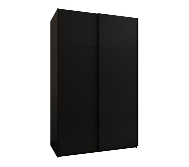 Szafa przesuwna Abiks LUX wysoka szer.150cm czarny/czarny/czarny 1szt.