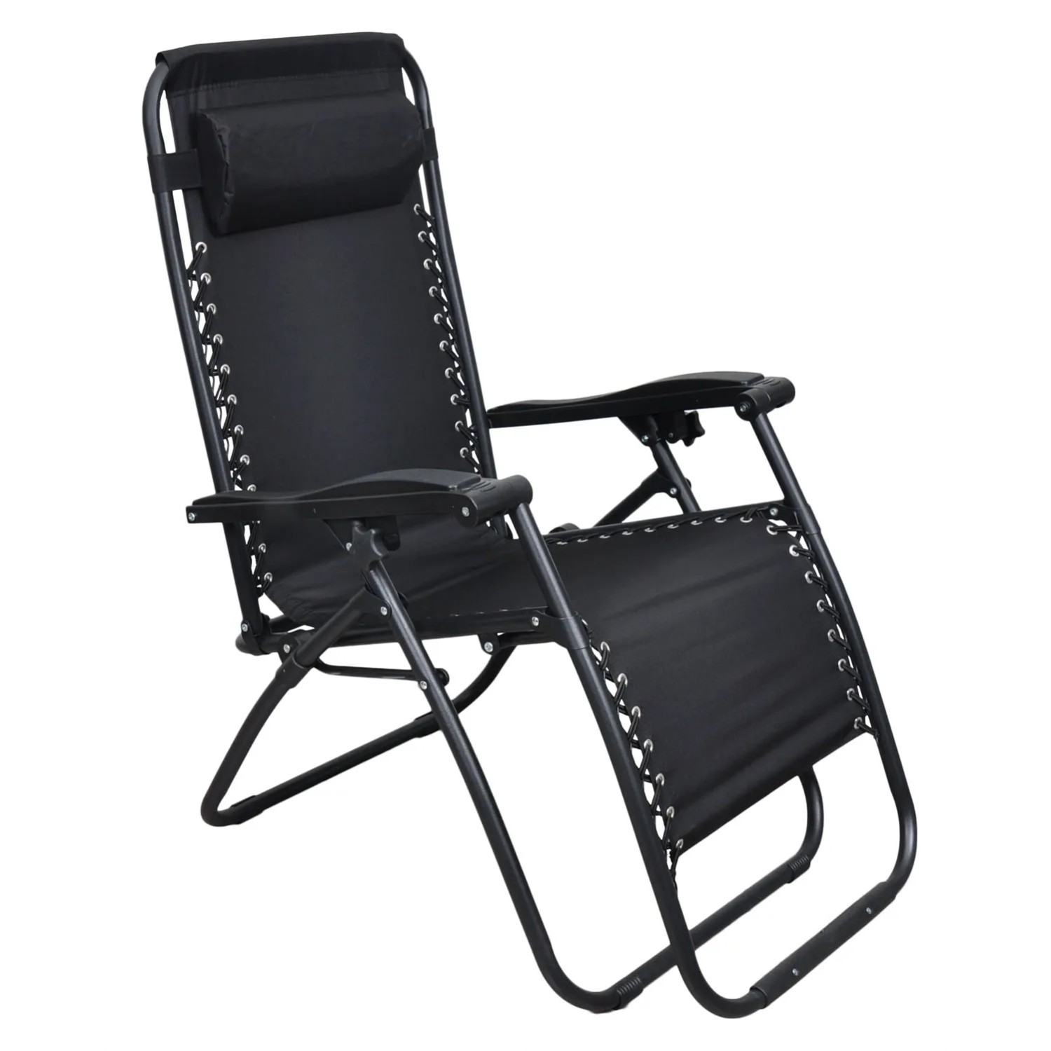 Leżak ogrodowy COMFORT czarny