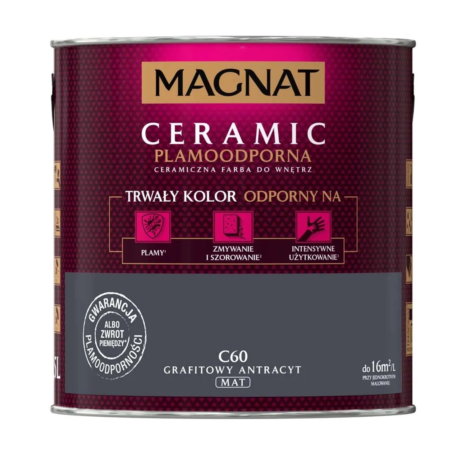 Farba Magnat Ceramic grafitowy antracyt 2,5 l