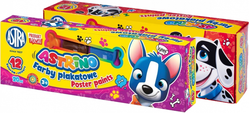 2x Farby plakatowe Astra Astrino, 20ml, 12 sztuk, mix kolorów
