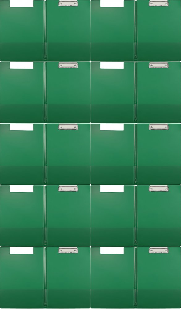 10x Clipboard D.Rect, z okładką, A4, zielony