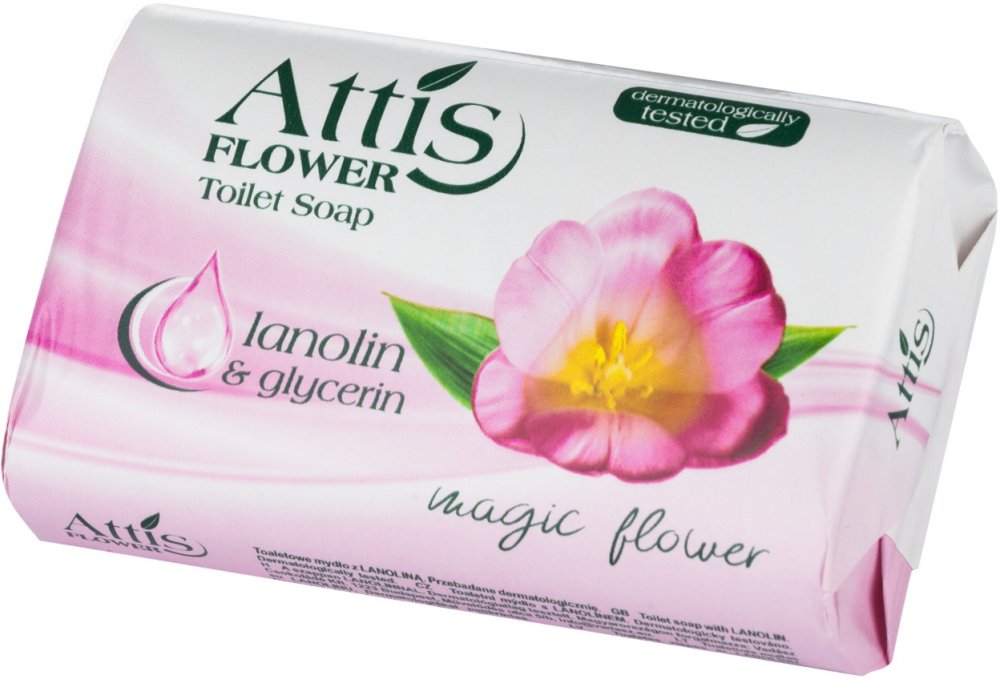 Mydło w kostce Gold Drop Attis, Flower, kwiatowy, 100g