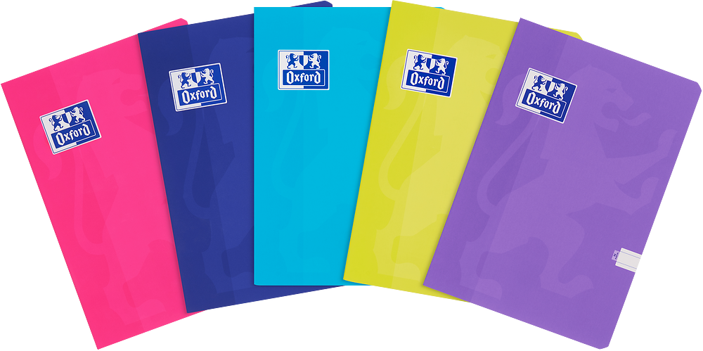 5x Zeszyt w kratkę Oxford Touch, A4, miękka oprawa, 32 kartki, mix kolorów