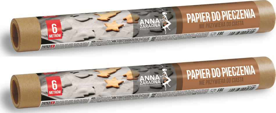 2x Papier do pieczenia Anna Zaradna, rolka, 30cmx6m, brązowy