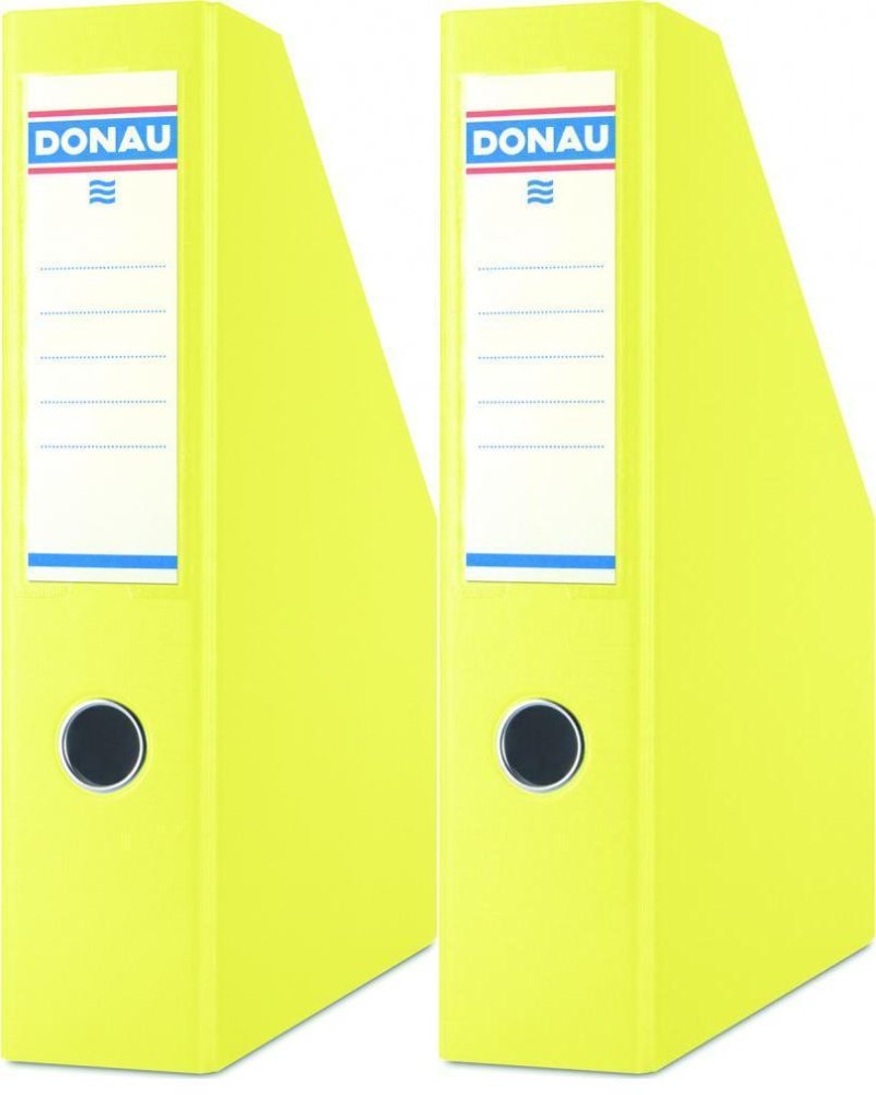 2x Organizer kartonowy na dokumenty Donau, A4, 75 mm, do 750 kartek żółty