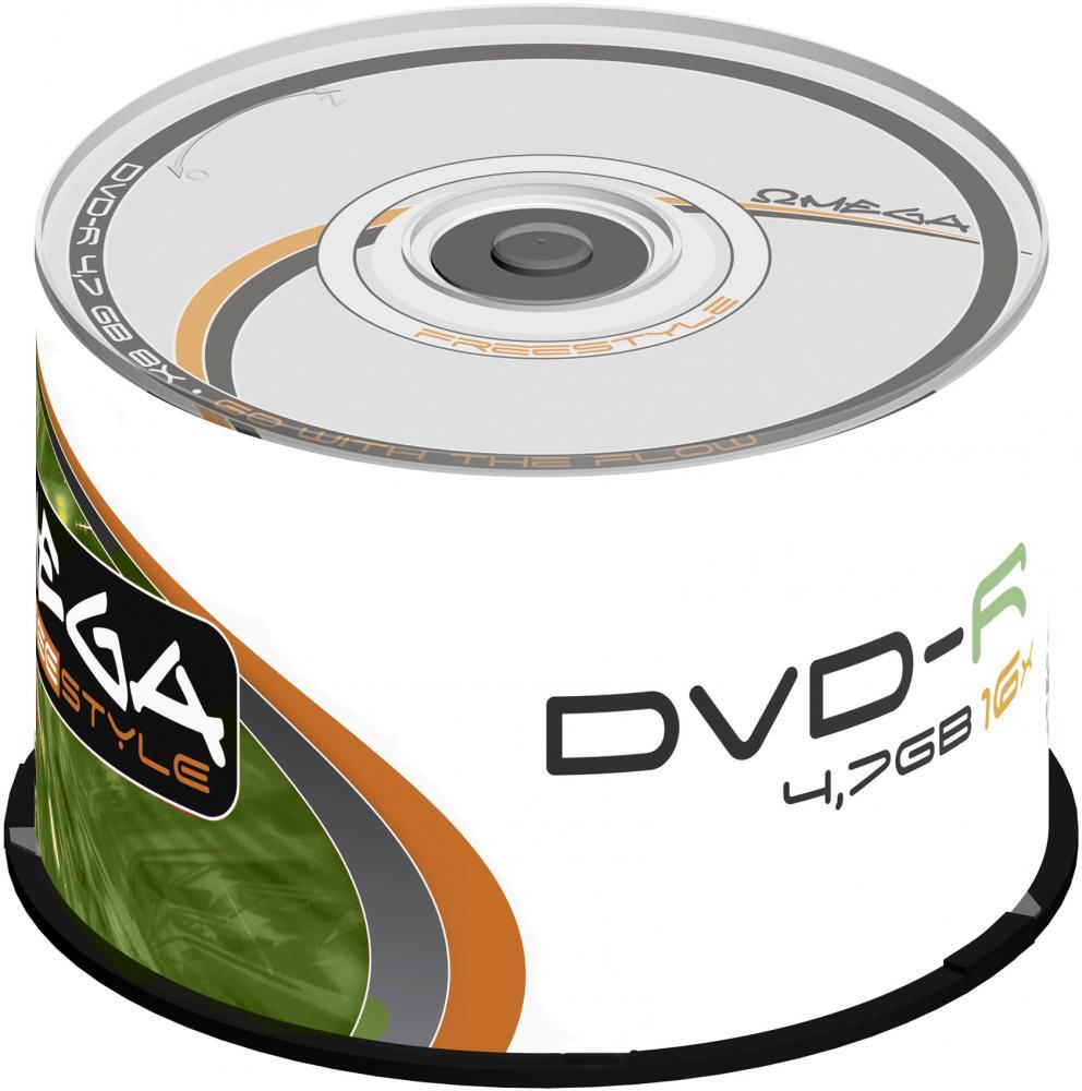 Outlet: USZKODZONE OPAKOWANIE Płyta DVD-R Omega Freestyle, do jednokrotnego zapisu, 4.7 GB, cake box, 50 sztuk