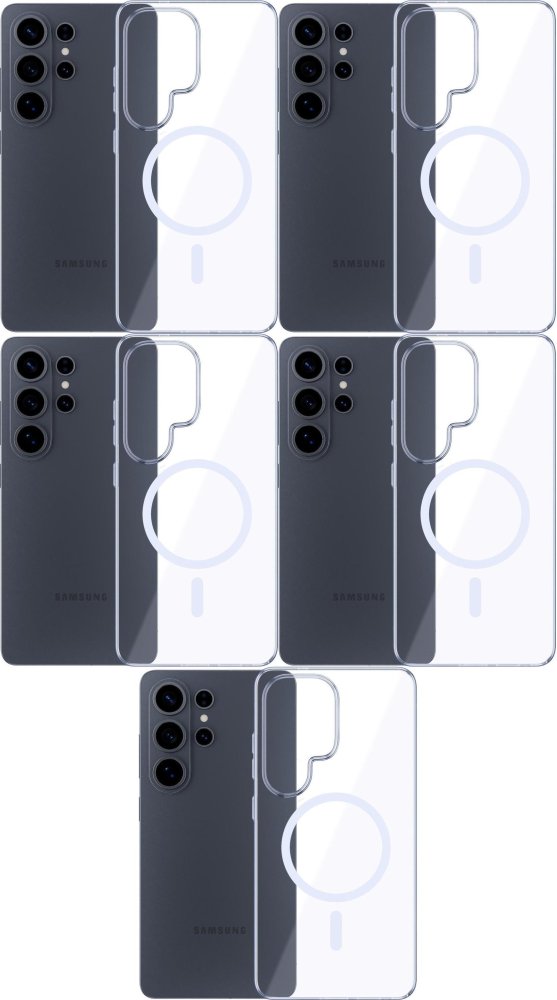 5x Etui na telefon 3mk Clear MagCase, do Samsung Galaxy S26 Ultra, transparentny