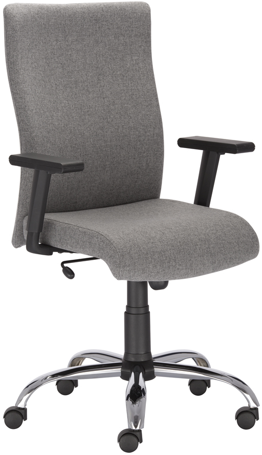 Fotel biurowy - gabinetowy Nowy Styl William R (Leon) steel EF031, tkanina, szary