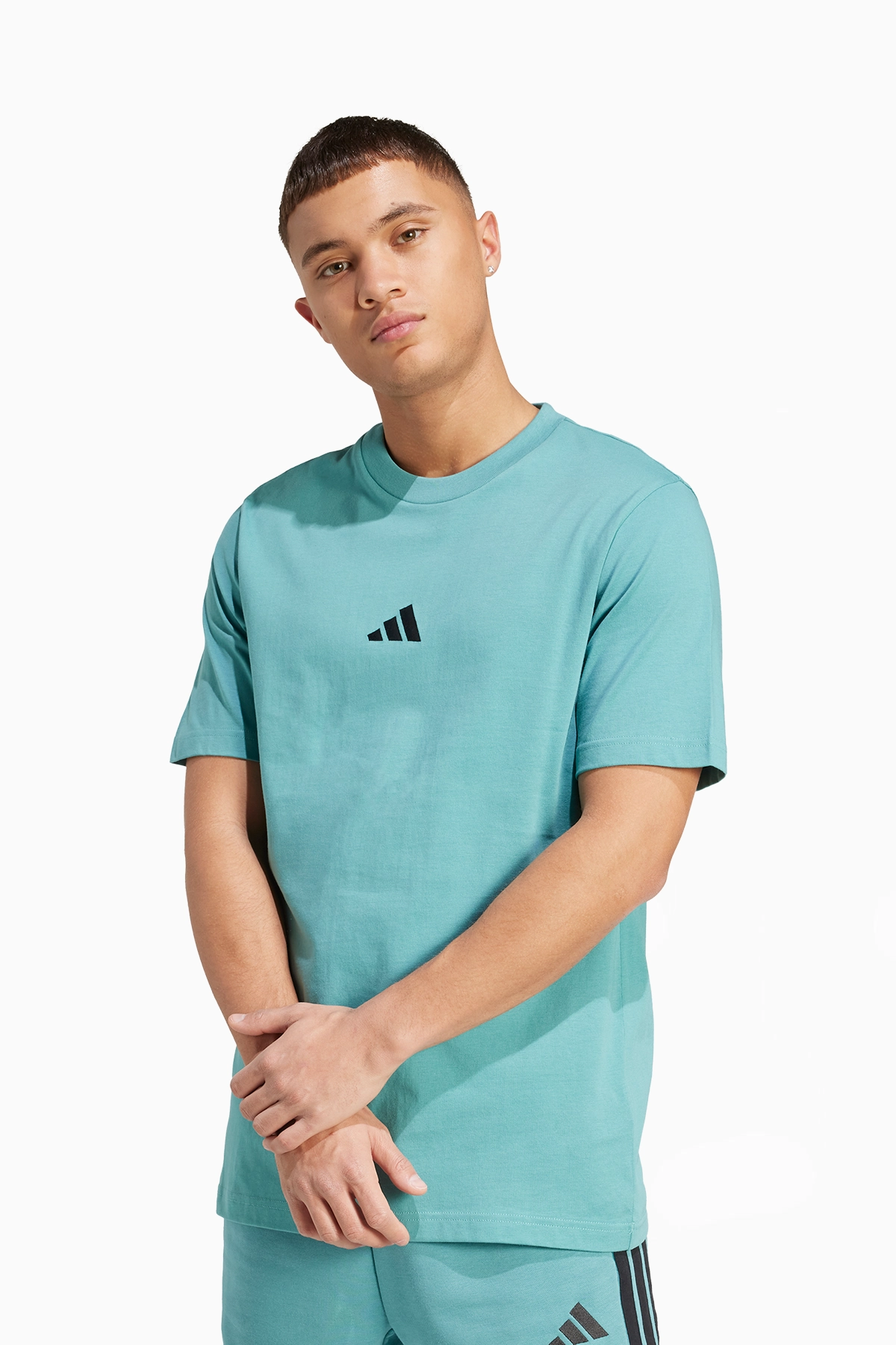 Koszulka adidas Essentials Small Logo Single - Niebieski
