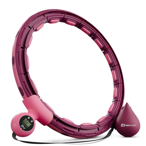 Hula Hoop Reifen mit Gewicht und Zähler dunkelrosa