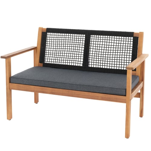 Zahradní lavice Teracina 120 cm - černá/šedá