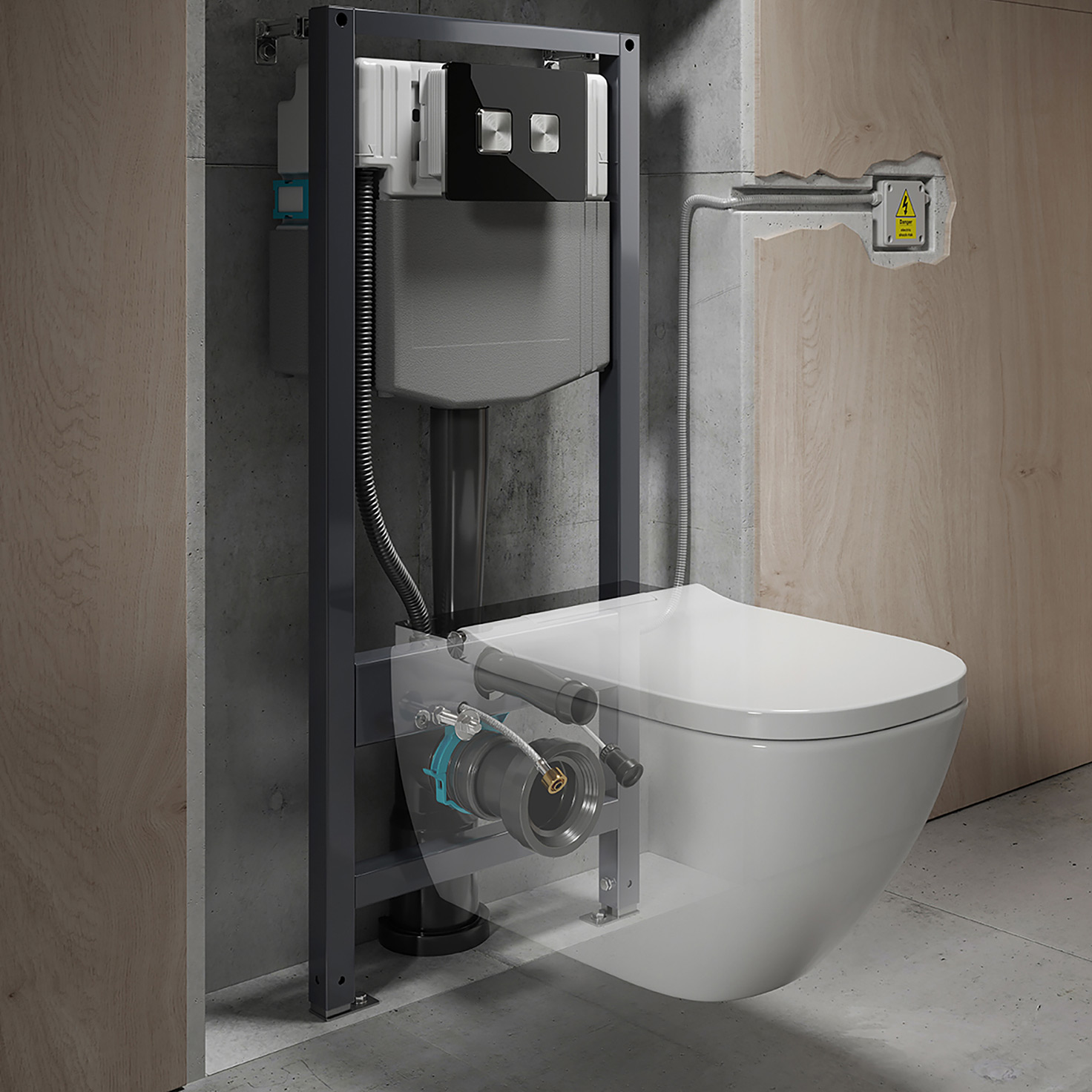 Meissen Keramik Eterna 2 stelaż podtynkowy do miski WC wiszącej K97-0575