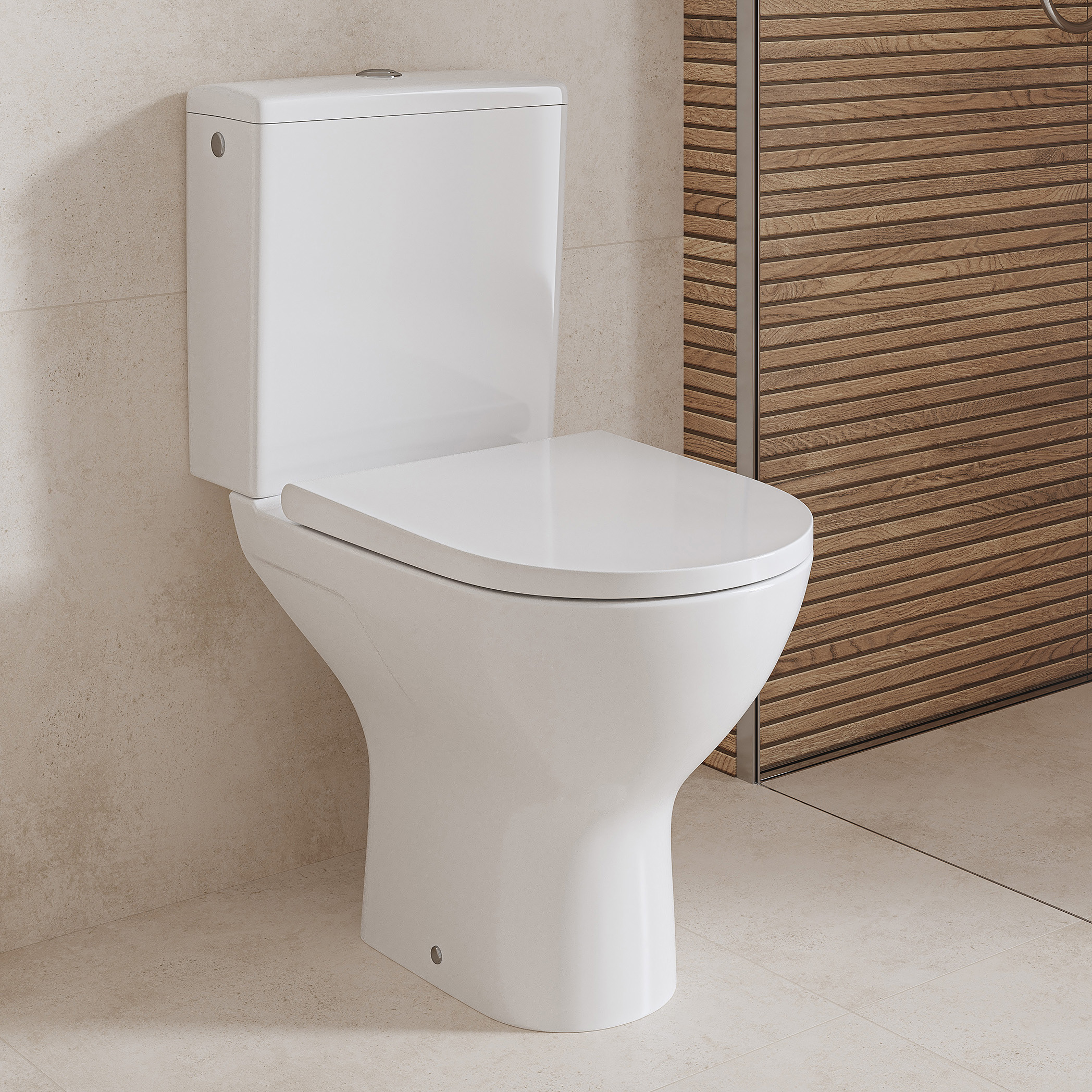 Cersanit Colour kompakt WC z deską wolnoopadającą ze spłukiwaniem wirowym biały K103-051