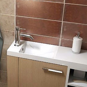 Sapho Agos umywalka 80x22 meblowa prostokątna biała AS080 - Wysyłka w 24h