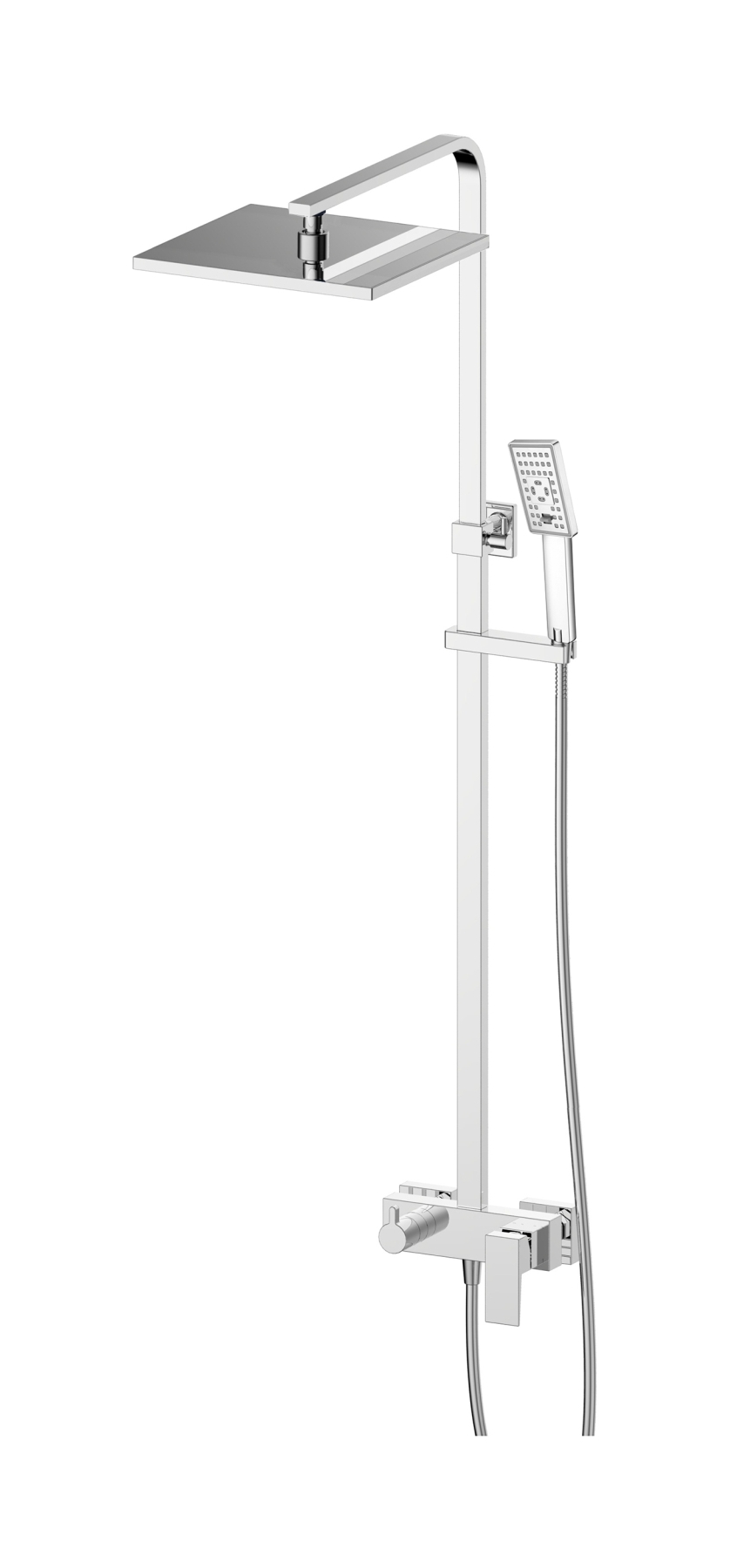 Omnires Fresh zestaw prysznicowy z deszczownicą ścienny chrom FR7144CR - Wysyłka w 24h