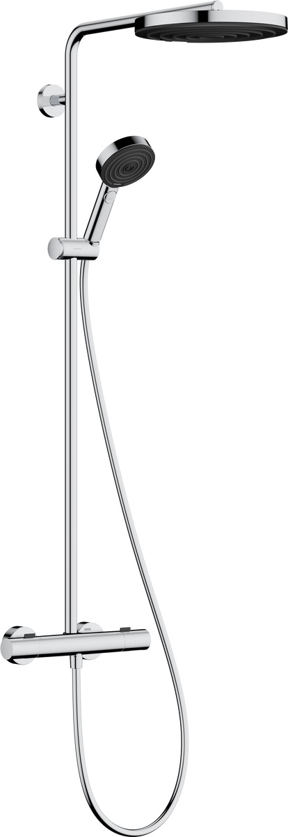 Hansgrohe Pulsify S Puro zestaw prysznicowy ścienny termostatyczny z deszczownicą chrom 24236000